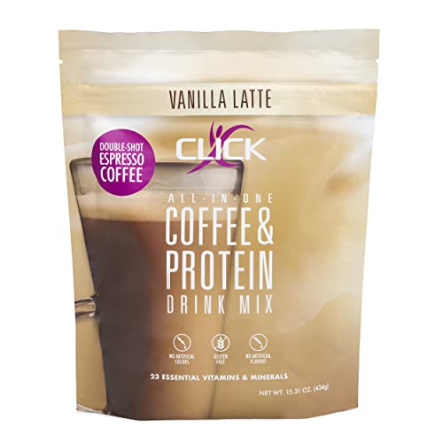 CLICK Coffee Protein, Premium Protein & Double Shot Espresso Coffee, All-In-One, Meal Replacement Energy Drink