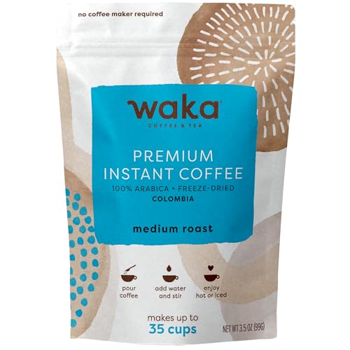 Waka — Medium Roast Instant Coffee — Colombian 100% Arabica Freeze Dried Beans