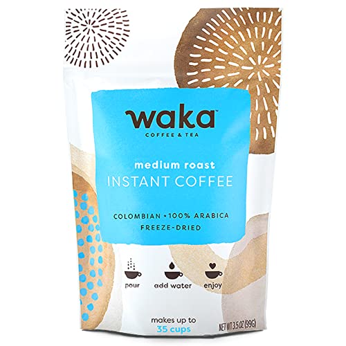 Waka — Medium Roast Instant Coffee — Colombian 100% Arabica Freeze Dried Beans