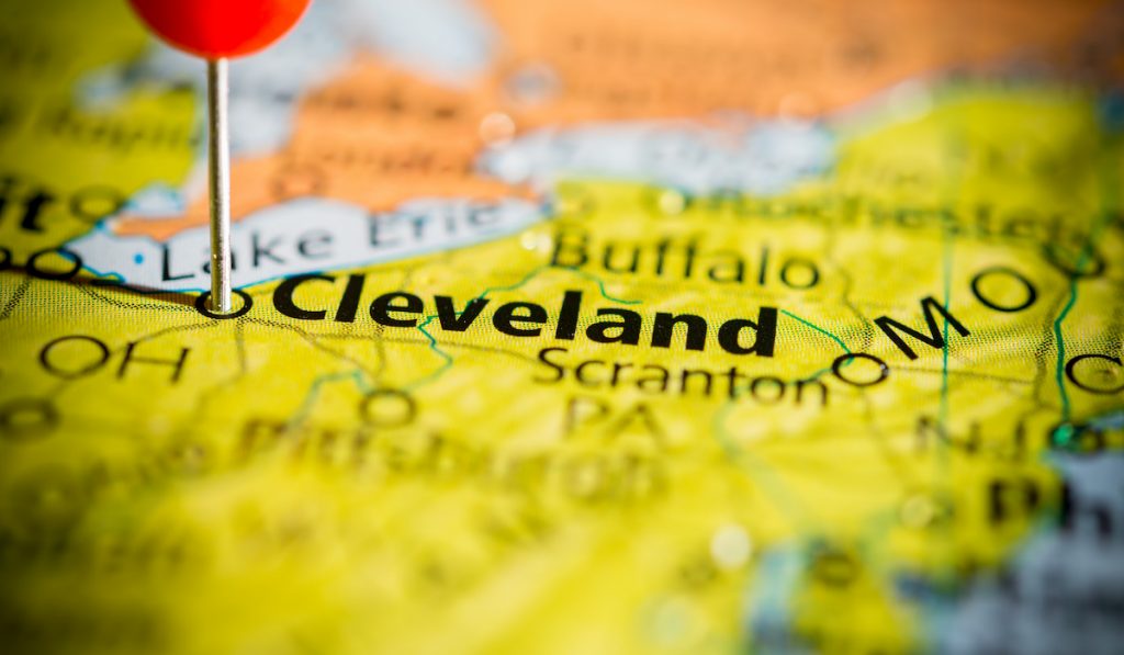 cleveland pin on map