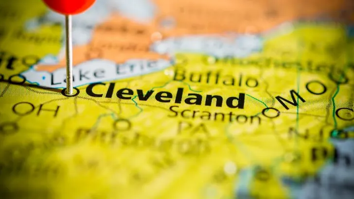 cleveland pin on map