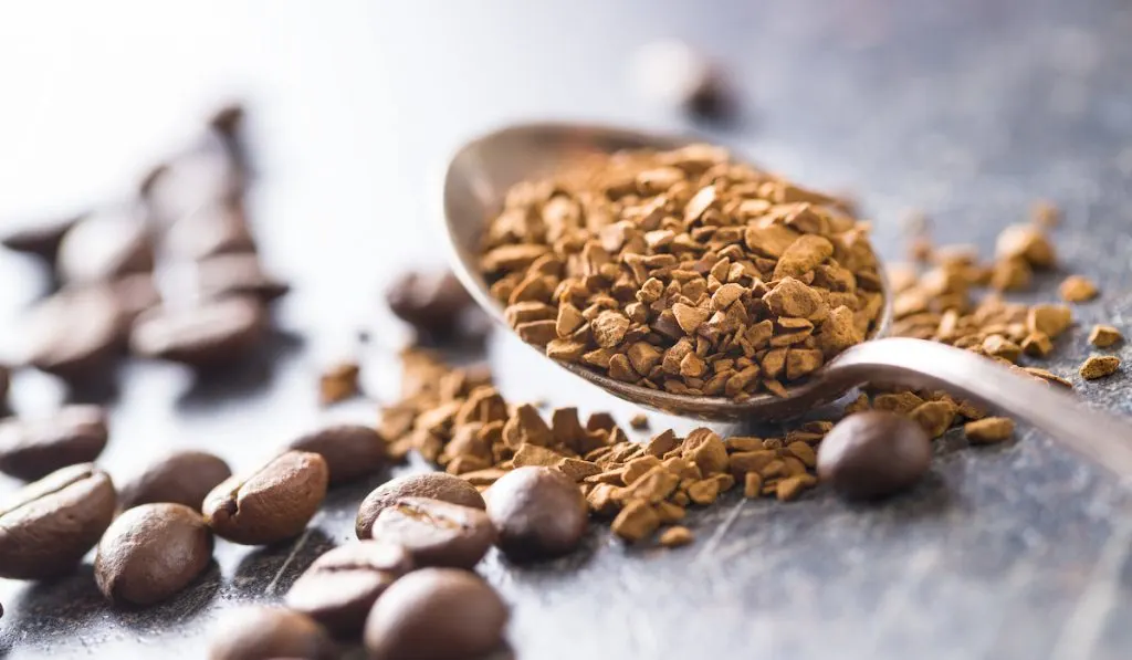 coffee granules on spoon