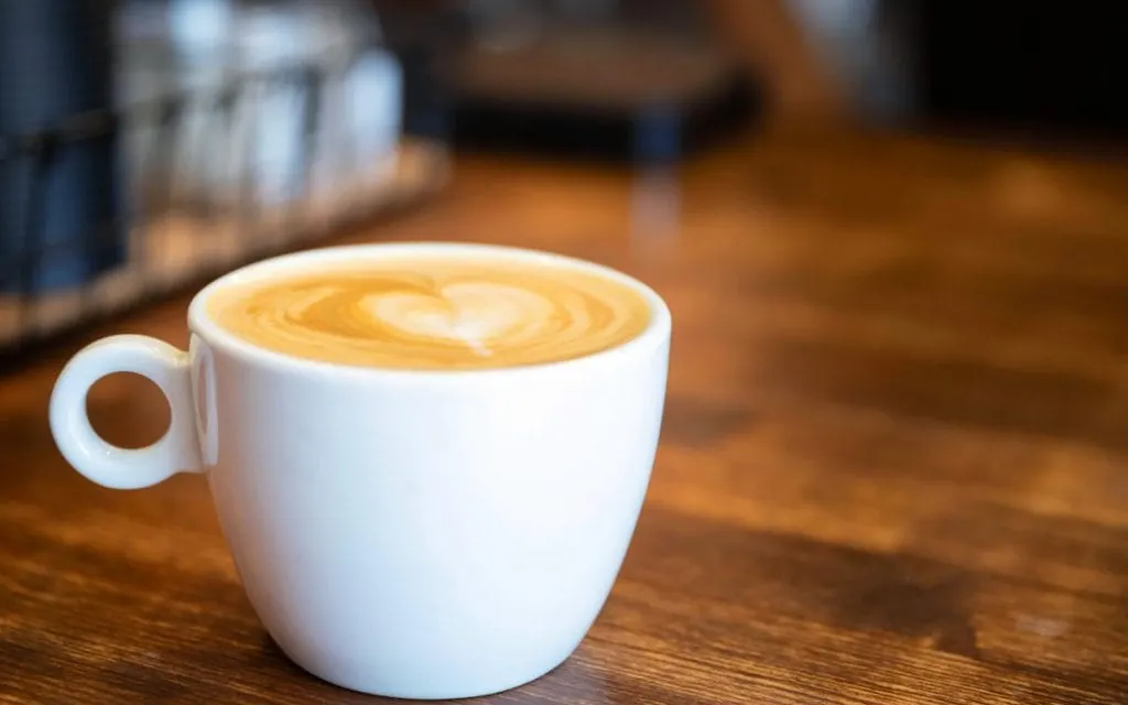 cappuccino in a coffee shop