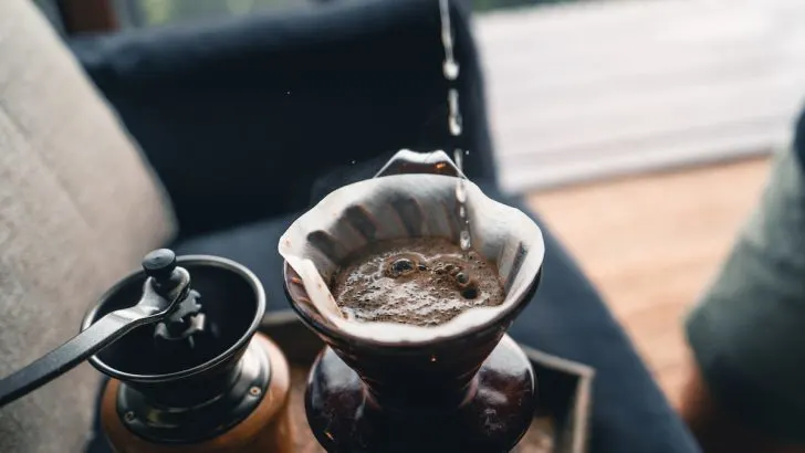 making coffee with drip