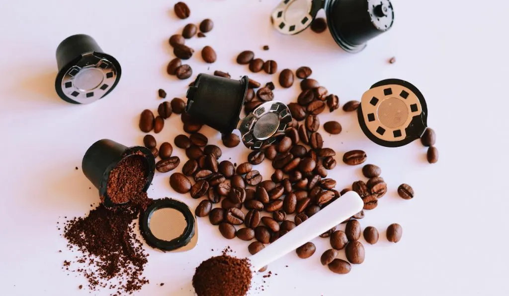 opened coffee pods