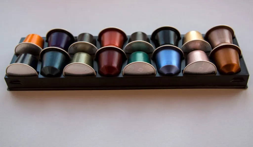 stored coffee pods